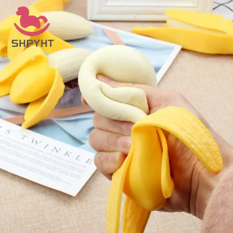 1pc Banana Toys Squeeze Antistress Novelty Toy Stress Relief Venting Joking Decompression Funny Toys 4.5*14.5CM