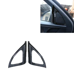 Carbon Fiber Style Inner A Pillar Front Triangle Cover Trim For Kia Forte K3 2019-2022