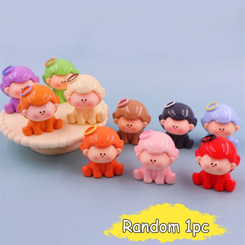 Angel Lilith Solid Color Mini Ornament Random 1pc Cute Creative Cartoon Resin Desktop Small Ornament