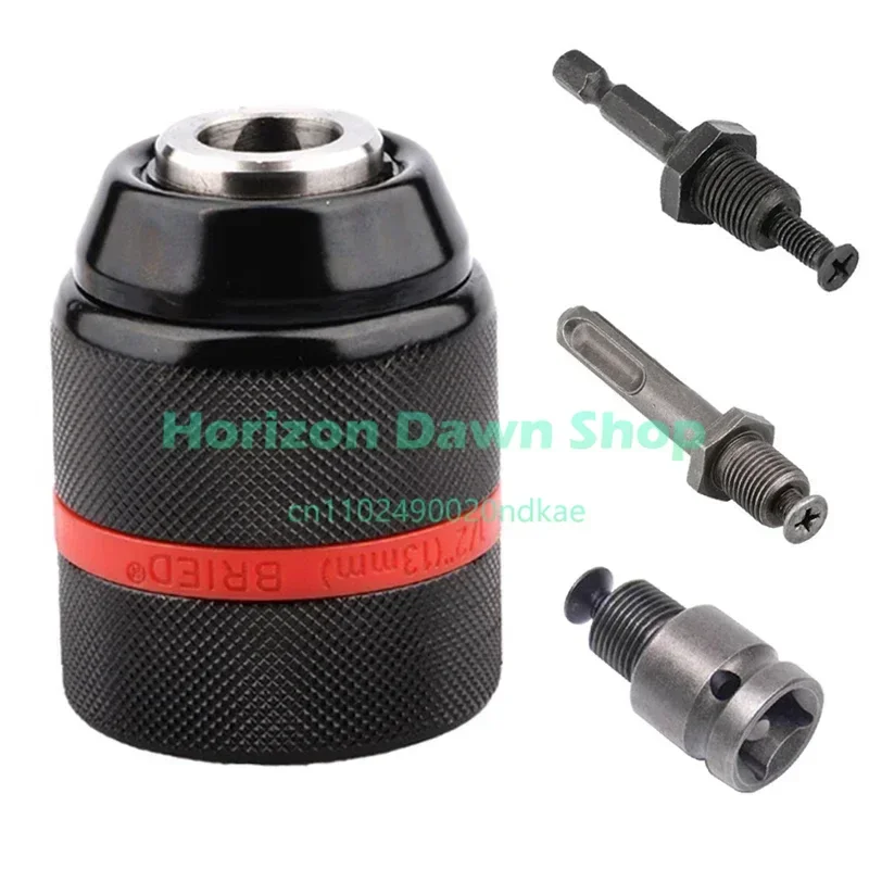 1/2-20UNF 13mm Keyless Drill Chuck Hex Shank/SDS/Socket Square Female Adaptor Hardware Tool Professional Wrench Chucks