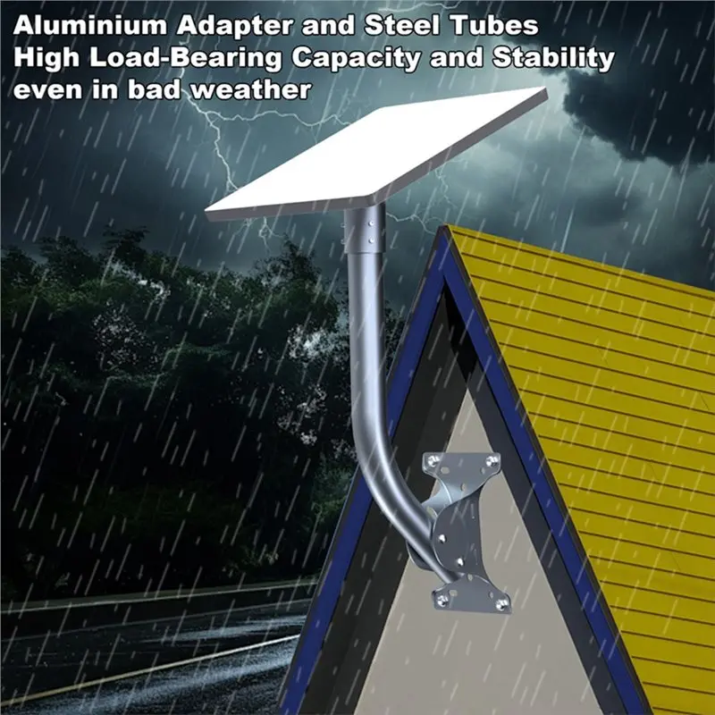 ELECT-For Starlink Base Gen3/V4 Compatible Adjustable Roof Bracket Mount Elbow Pipe Adapter Mounting Kit Support Accessories