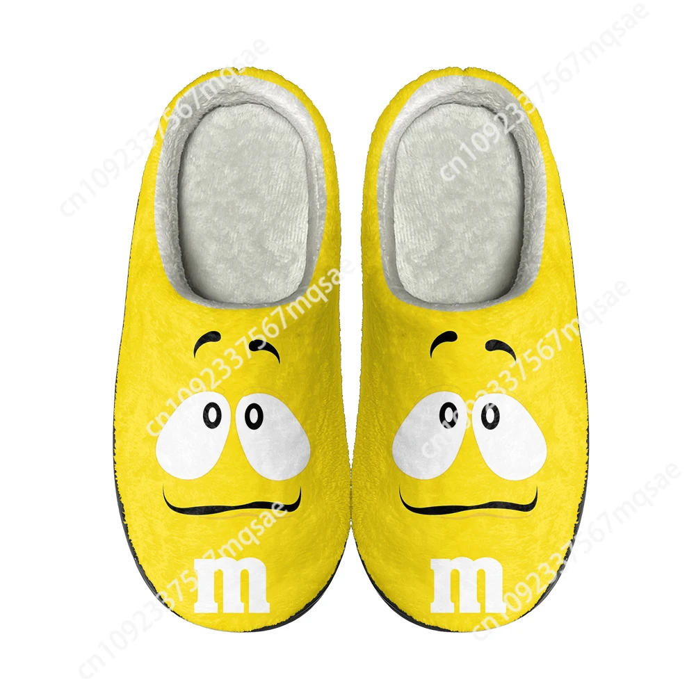 M Chocolate Graphic Home Cotton Custom Slippers Mens Womens Sandals Plush Rock Band Casual Keep Warm Shoes Thermal Slipper