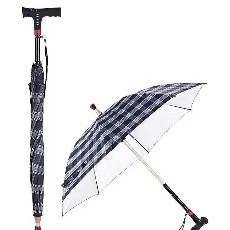 for Separable Aluminum Alloy Cane Non-slip Elderly Umbrella Long Handle Hiking Outdoor Cane Multifunctional