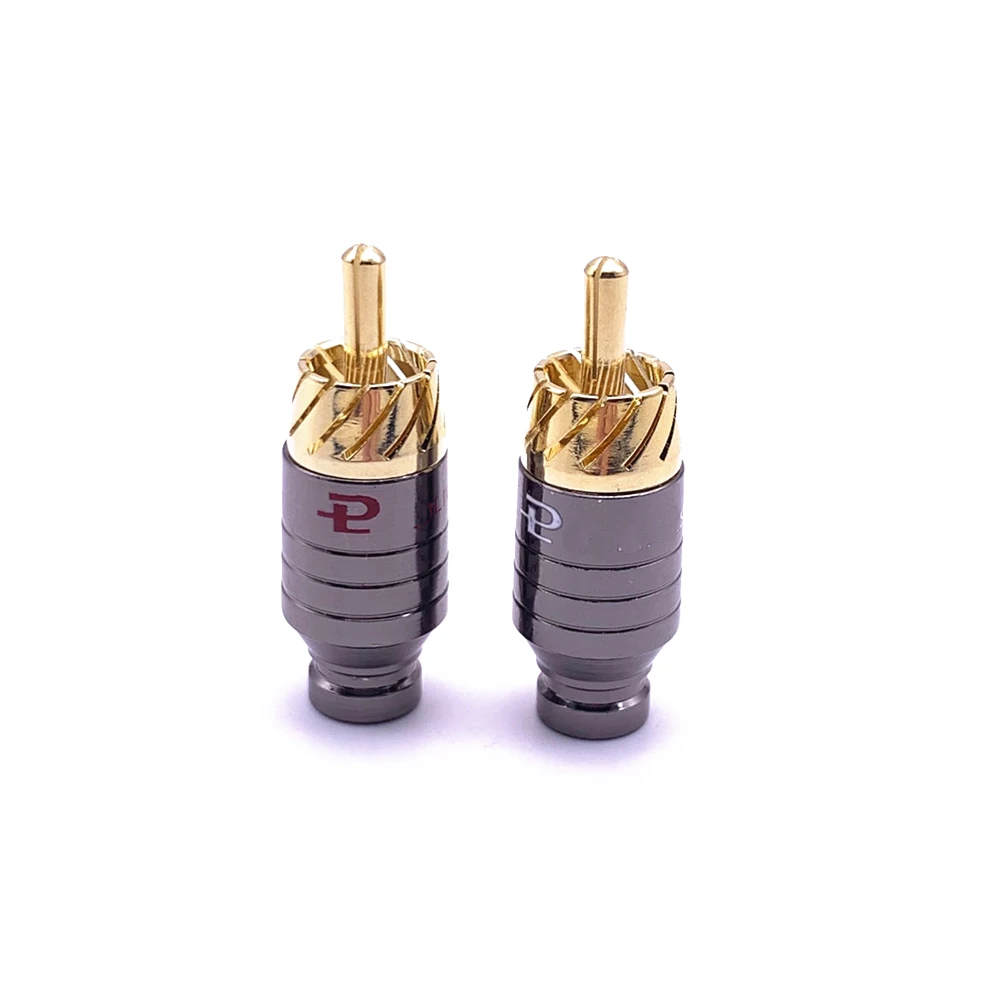 4PCS Soldering RCA Plug Jack Connector Audio Speaker Output/Input Adapter Plug Gold Plated Earphone Connector Tail Hole Jack