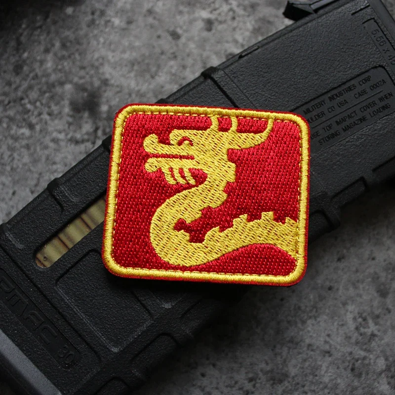 Dragon Embroidery Patches for Clothing Justice Tactical Morale Badges on Backpack Hook and Loop Military Patch