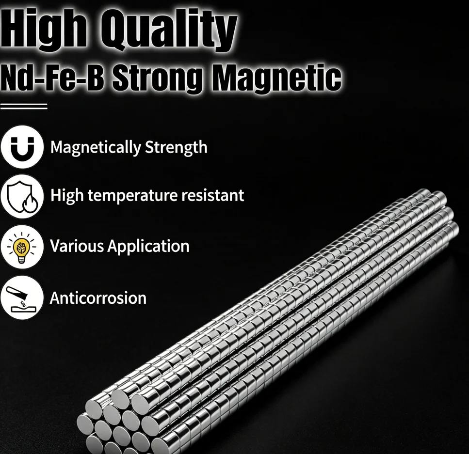 Powerful Neodymium Magnet N35 NdfeB Permanent Magnetic Imanes Round Super Strong Fridge Magnets DIY 3x1 3x2 3x3mm