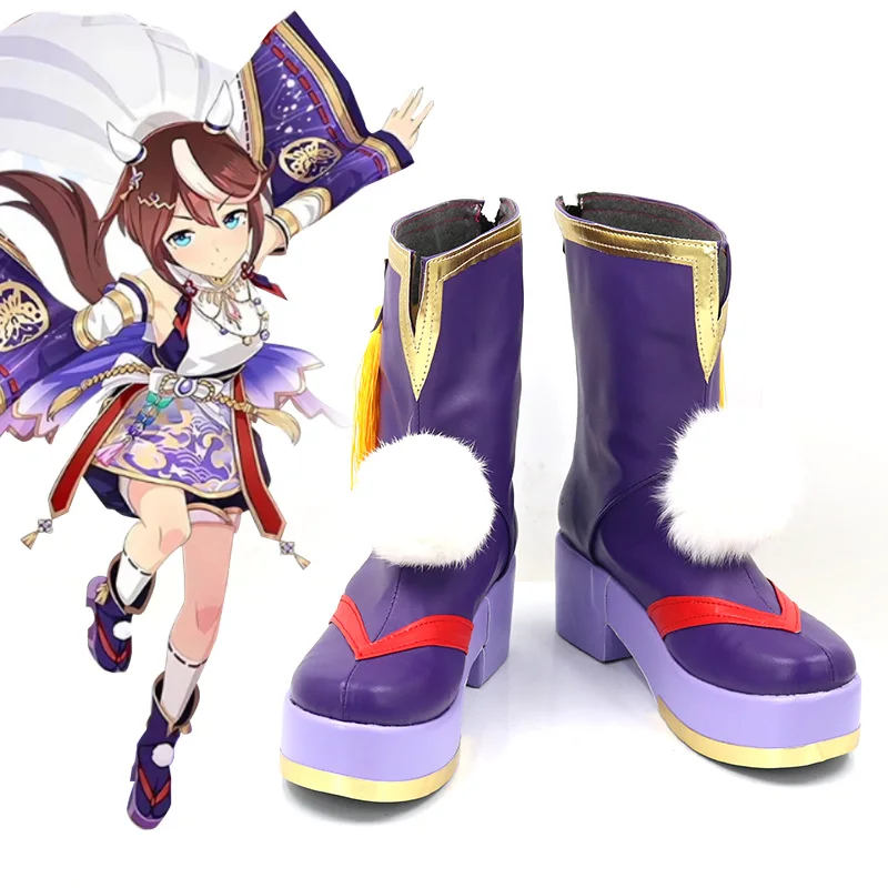Game Pretty Derby Tokai Teio Cosplay Schoenen Laarzen Tōkai Teiō Cosplay Laarzen Voor Hallowmas Party Volwassen Vrouwen Mannen