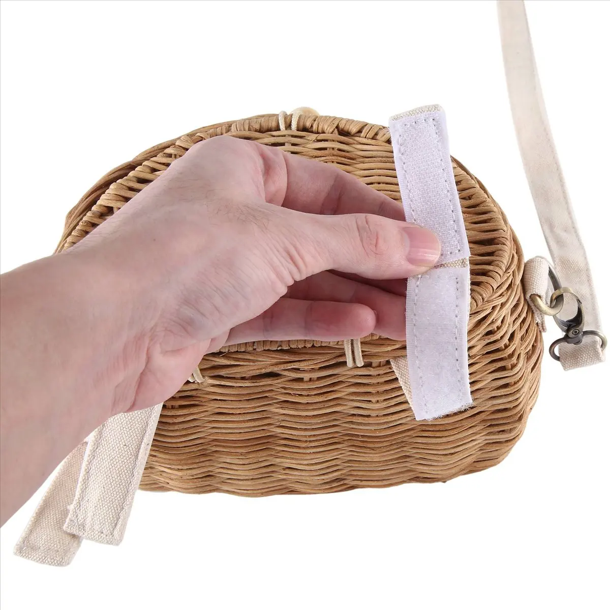 

(ABYM) Back Basket Children Bicycle Basket Handmade Tattan Bag Basket Kid's Backpack