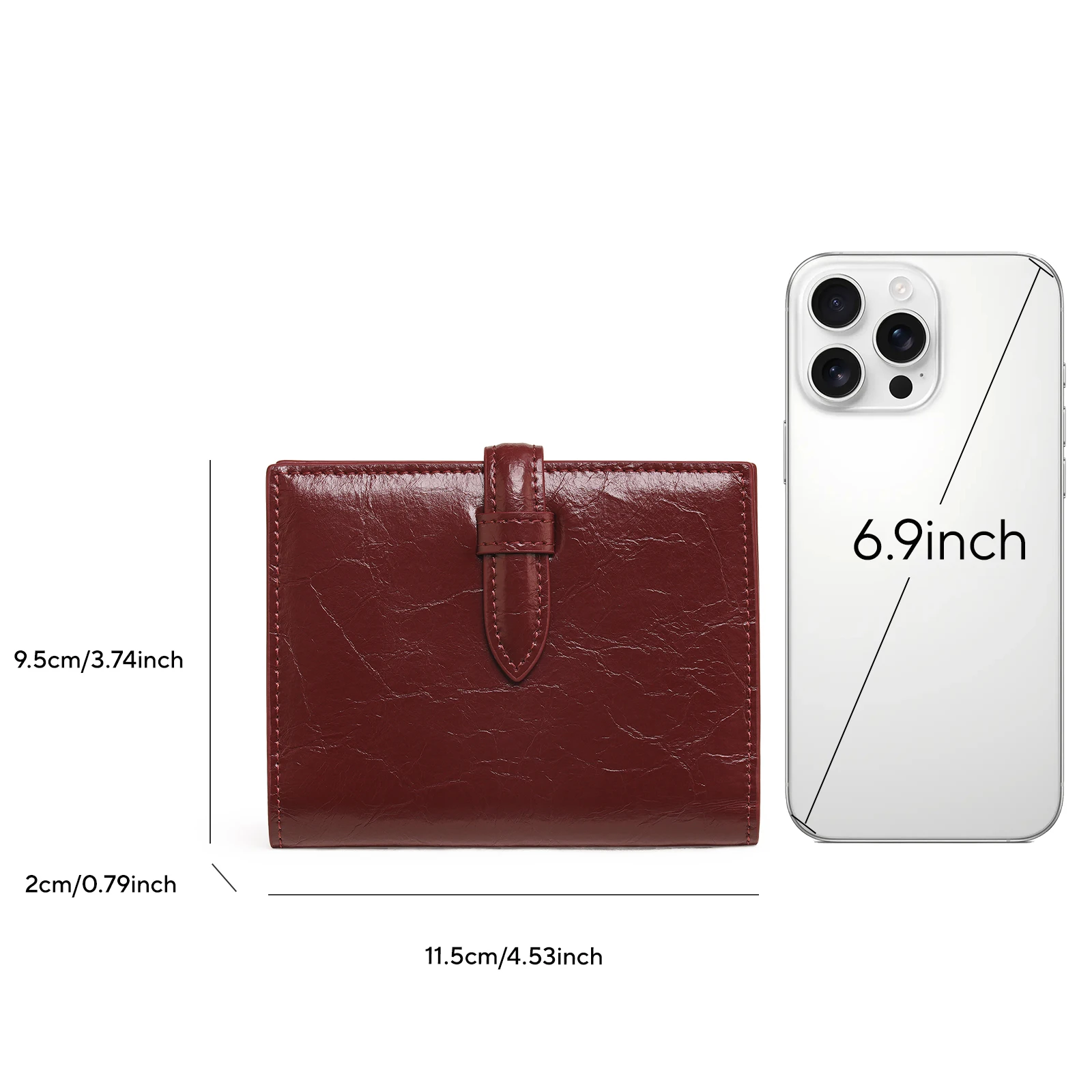 ITAMOOD Damski portfel z prawdziwej skóry z dużym miejscem na karty Czerwony Luksusowy oryginalny designerski lekki portfel Prezent urodzinowy