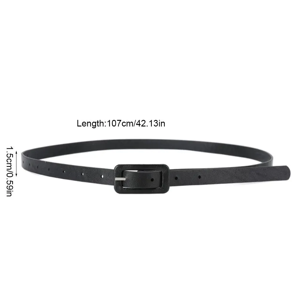 ファッションメタルバックル PU レザーベルト韓国スタイルオールマッチ薄型ウエストベルトジーンズ装飾スリムサイドキャンディーカラーのウエストバンド学生