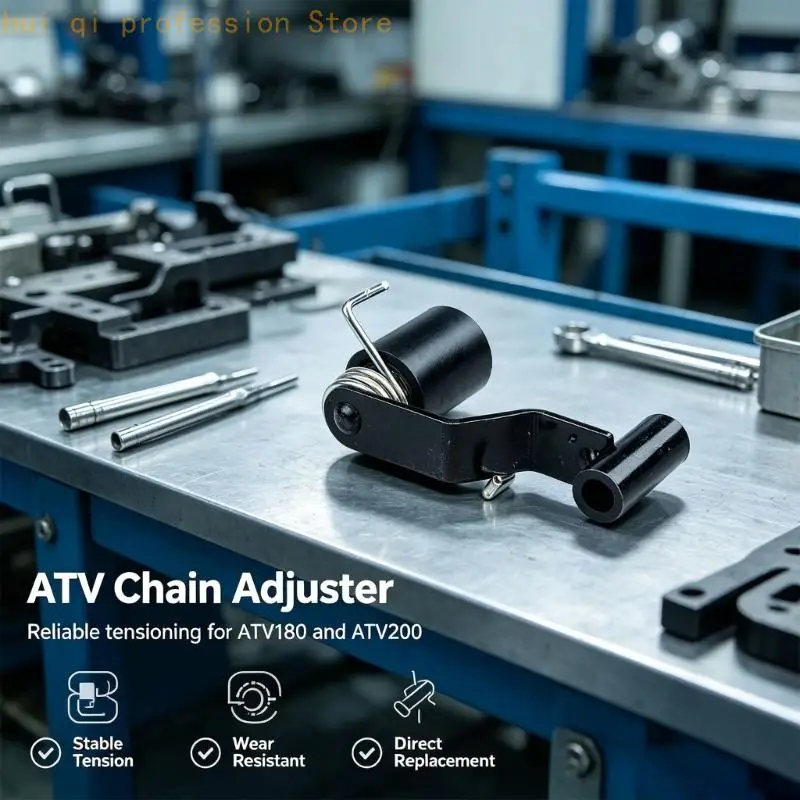 Kettenführungsrollen-Halterungssatz mit Federrollenspanner für die Wartung der Antriebskette ATV180/200, einzeln, schwarz H8WE – Detail 3