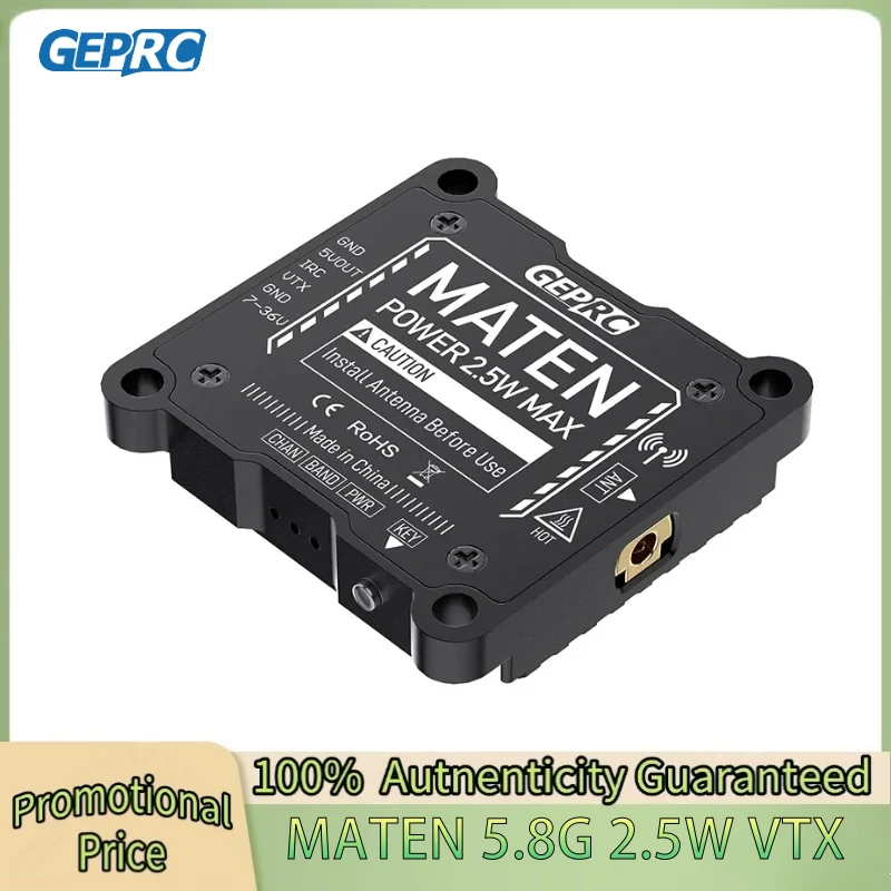 

GEPRC MATEN 5,8G 2,5 Вт VTX PRO цифровой FPV-передатчик из алюминиевого сплава с режимом пит для модели FPV Drone RC