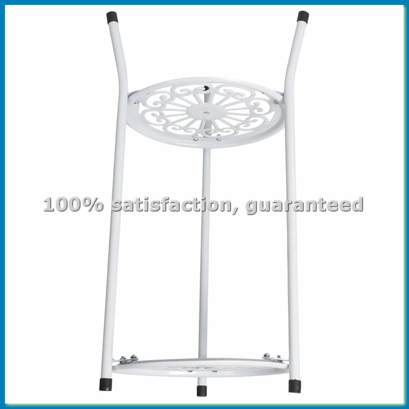 Two-Layer Elegant Metal Plant Stand Shelf Potted Plant Holder Modern Tall Plant Pot Stands for Indoor Outdoor Decor A-FABY