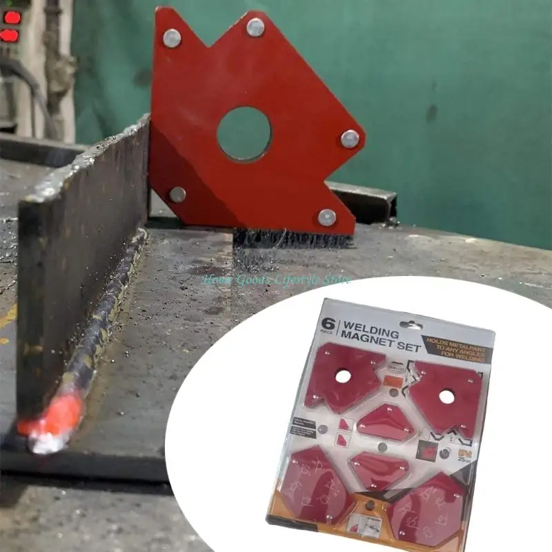 E74E Multipurpose Welding Alignment Clamps 6Pcs Welding Holder Set Rusts Resistant For Industrial Use