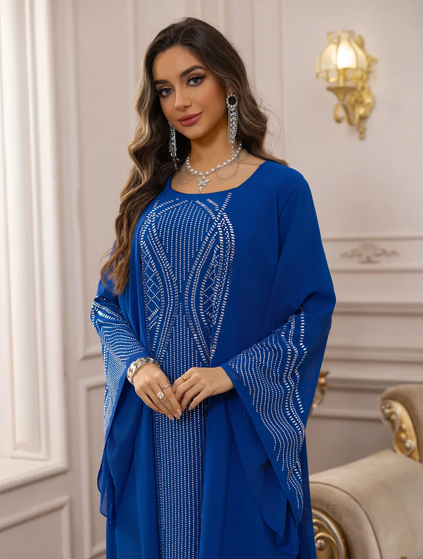 Abayas élégant pour femmes Robe musulmane luxe diamants Islam Jalabiya saoudien arabe Robe Caftan Marocain Femme turquie caftan Robe