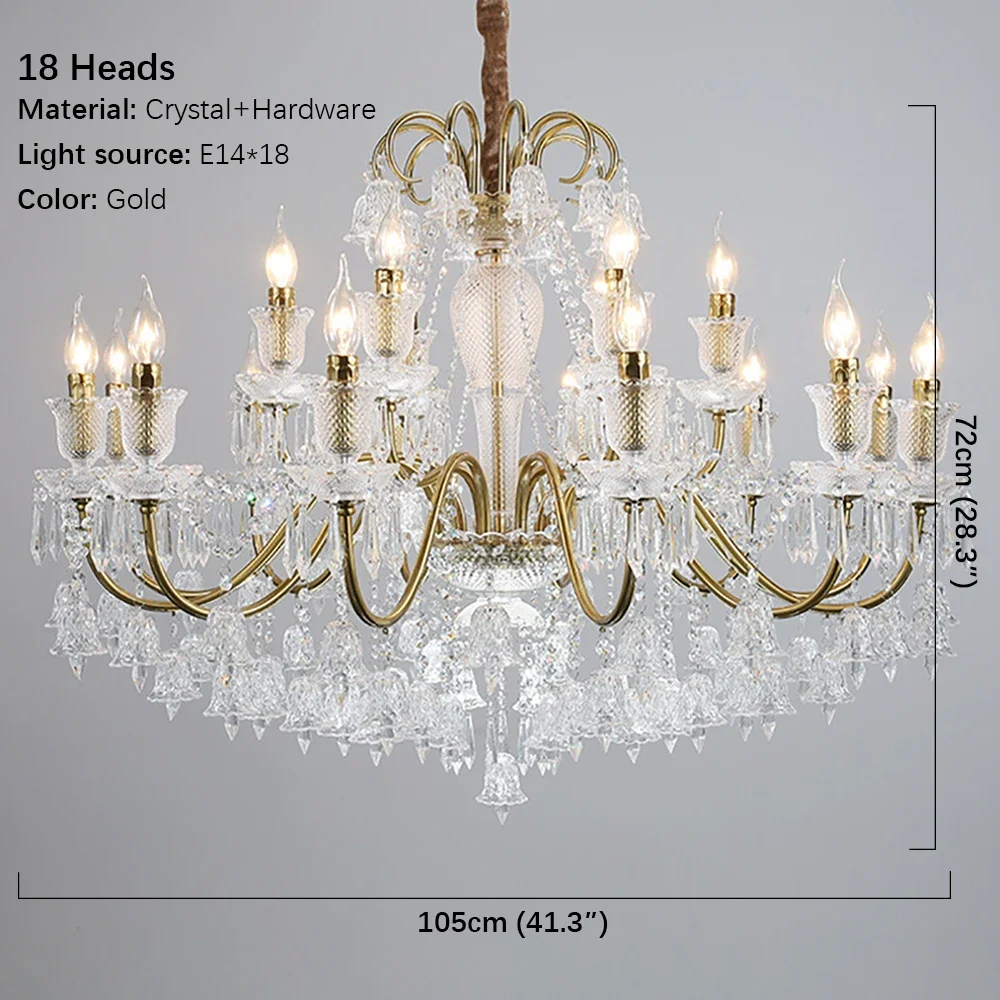 ULANI French Crystal Pendent Lamp European Luxury  Living Room Restaurant Bedroom Villa Hotel Duplex Staircase LED Chandelier image 6