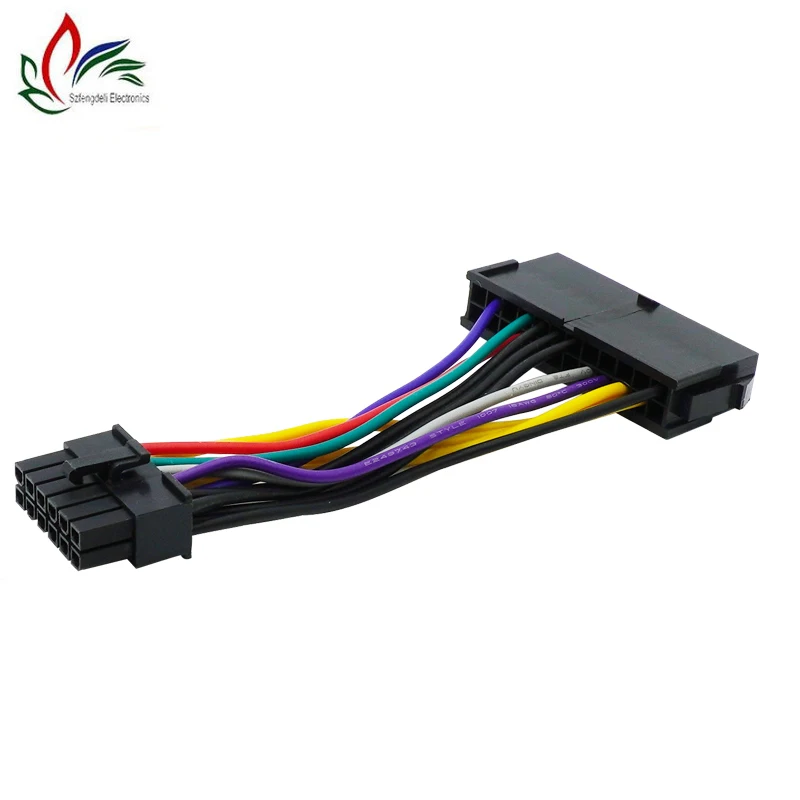 14cm 24Pin To 12Pin Power Cable ATX 24-Pin Female To 12-Pin Male PSU Converter Adapter For Acer Q87H3 18AWG Computer Accessories