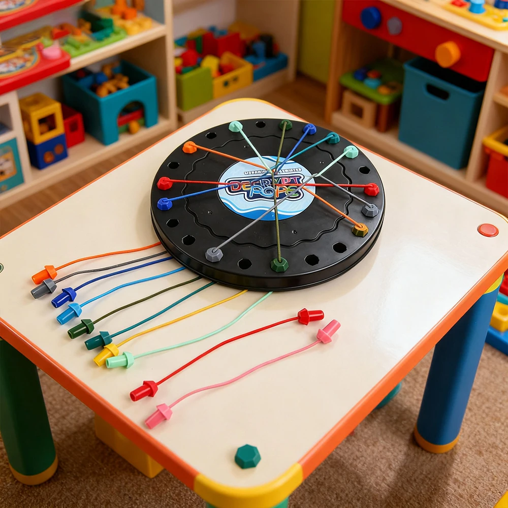 

Twisted Rope Puzzle Game - Brainy Knots Untangling Challenge Board Game String Solution Central Lacing Toy