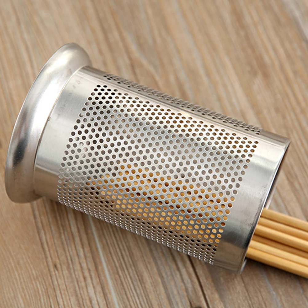 

2 Pcs Stainless Steel Chopstick Holder Tableware Cutlery Draining Basket Drainer