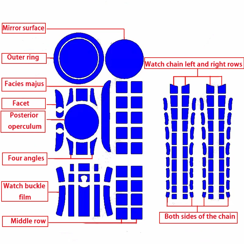 For Rolex 116508 daytona watch film Cosmic meter type outer ring 116503 protective film 116523 back cover film