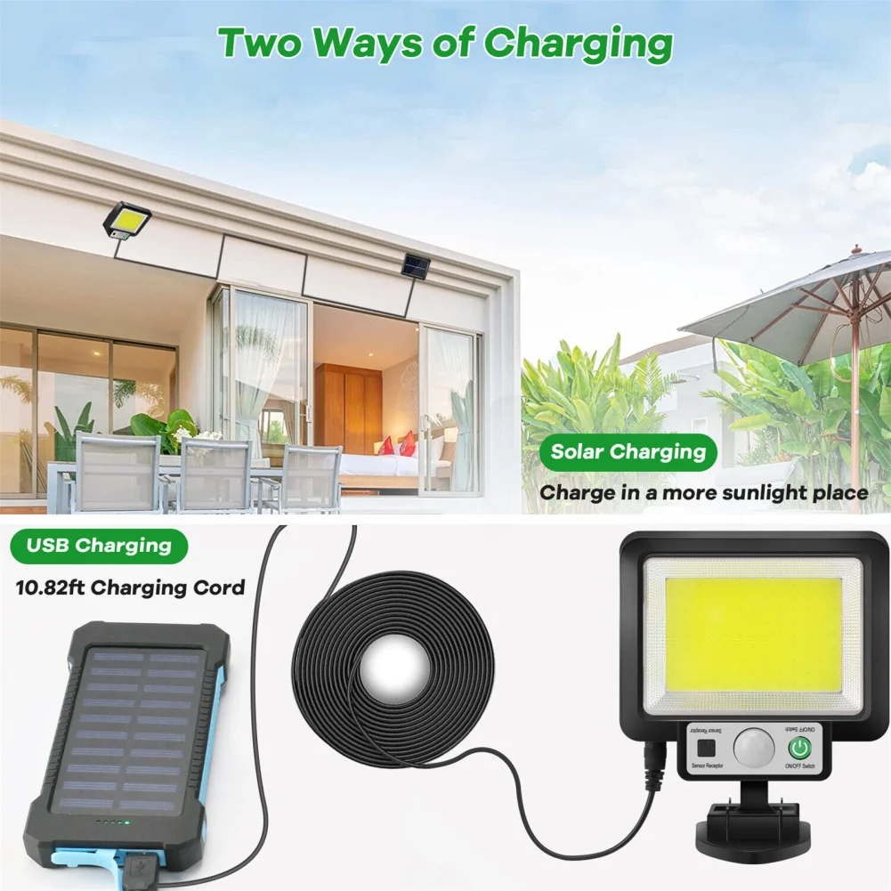 280000lm Solar Street Light 3 Modes 1200 Mah Rechargeable Battery Waterproof Super Bright Outdoor Wall Lamp