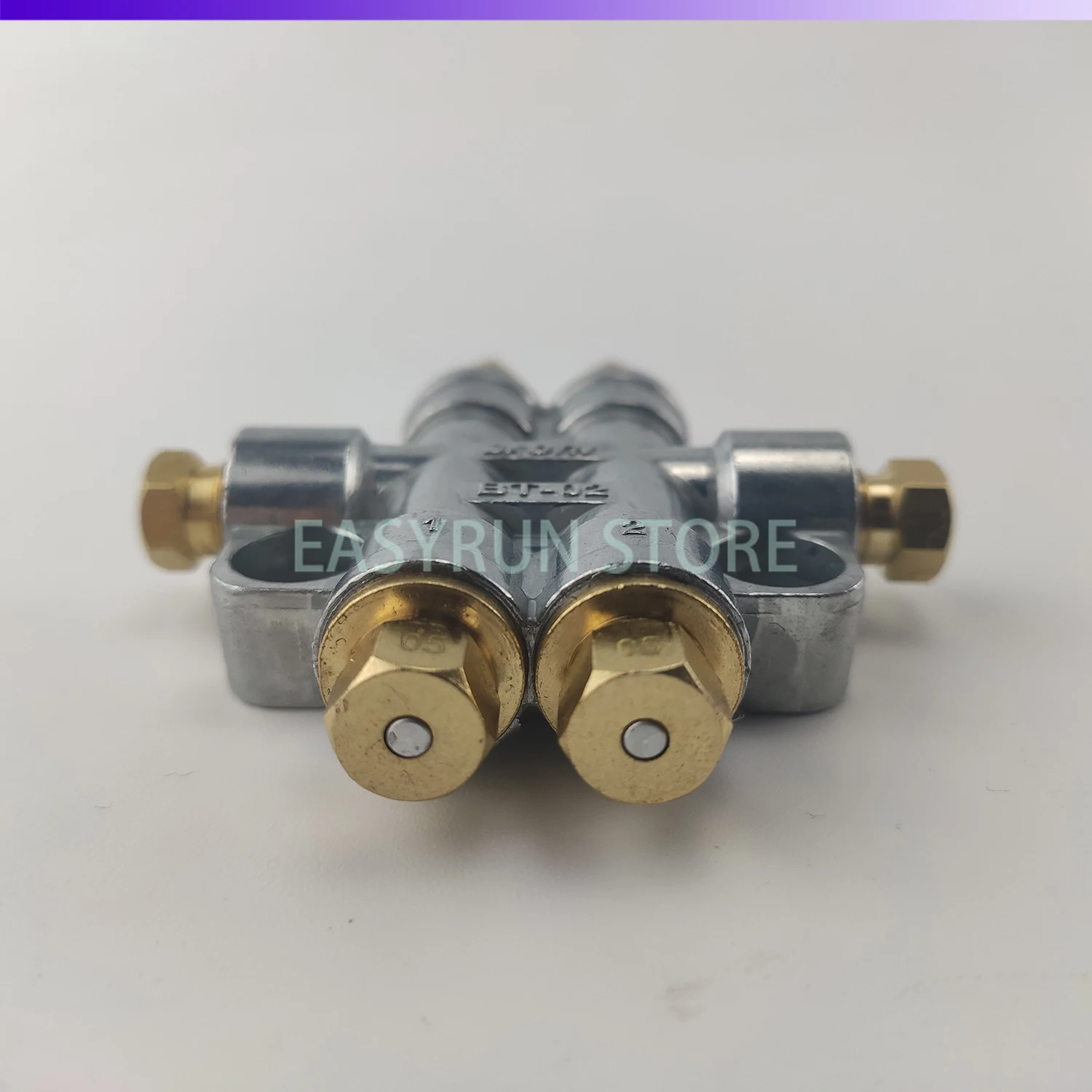 BATON 2 Ways Detective Volumetric Grease Oil Distributor Value Manifold Block For Centralized Lubrication System