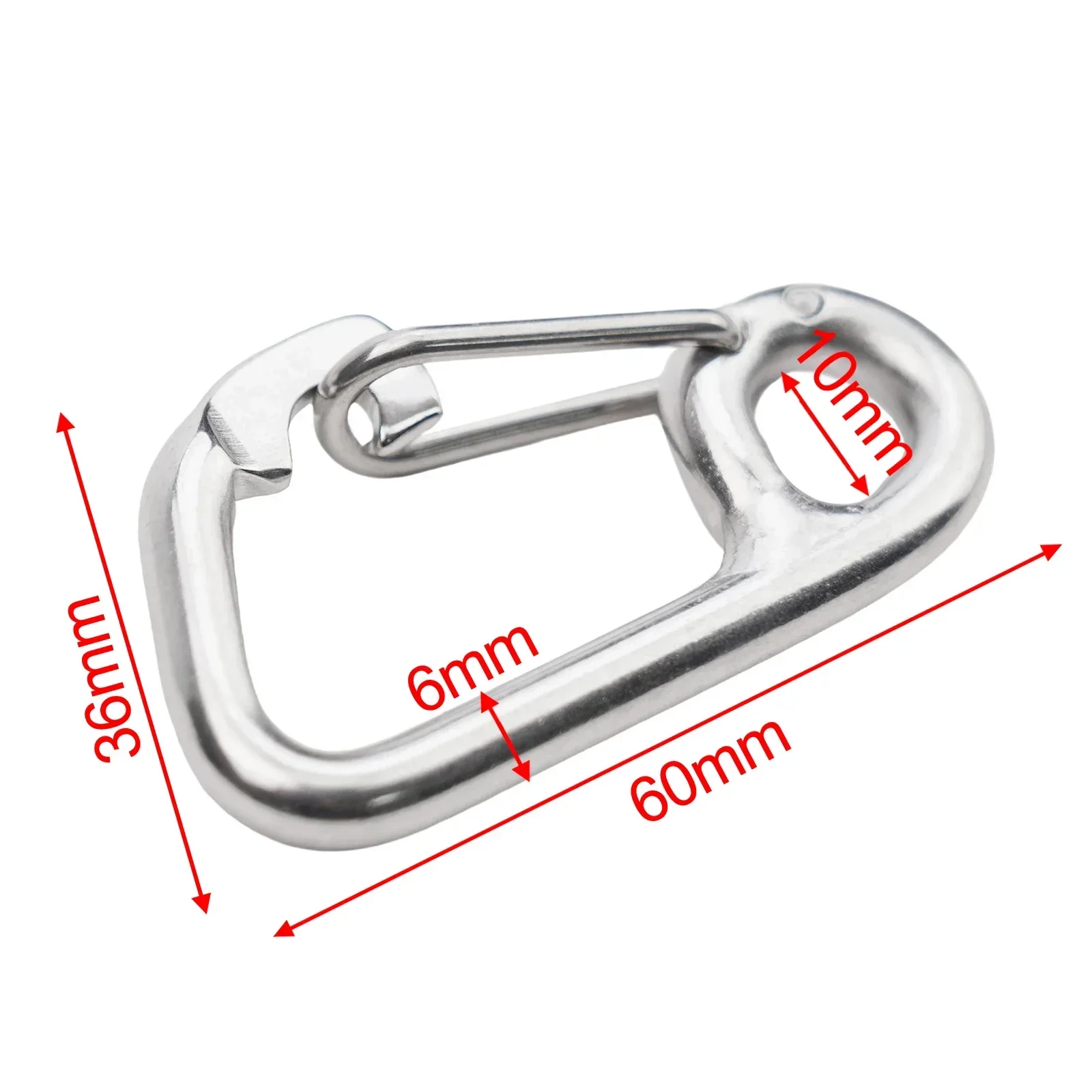 

Stainless Steel Simple Hook Safety Diving Buckle Clip Carabiner Hook Multi-functional Camping Hanging Buckle Keychains Accessory