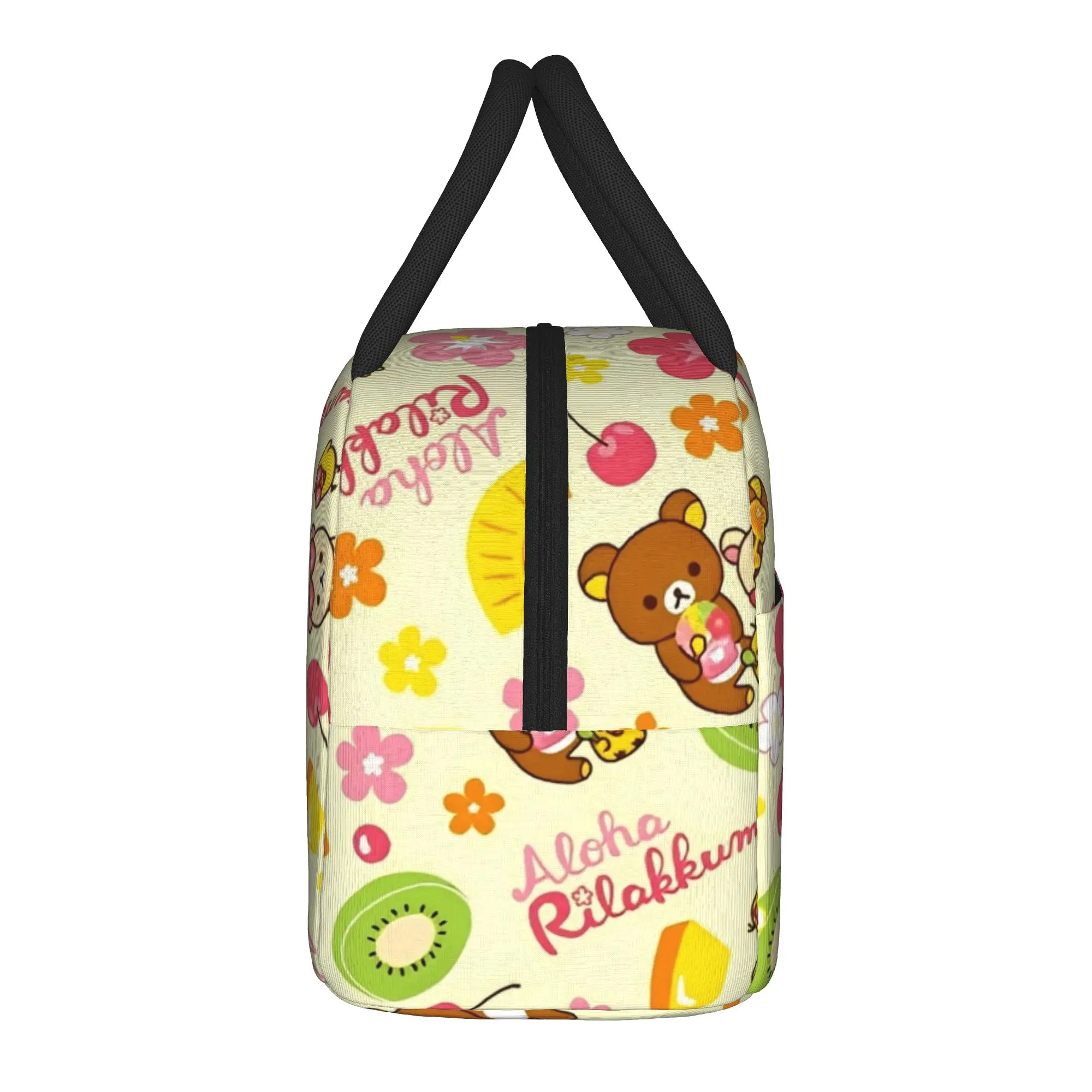 Rilakkuma  Insulated Lunch Bag Cooler Bag Reusable,Lunch Container Cute Cartoon Portable Lunch Box Tote Food Bag College  Travel