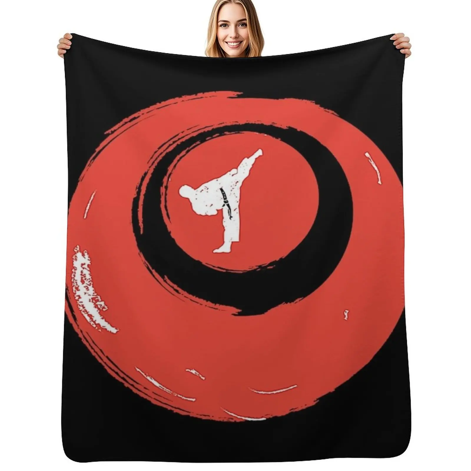 Okinawa Karate japan shirt Throw Blanket for sofa Decorative Sofa Soft Picnic Summer Beddings Blankets
