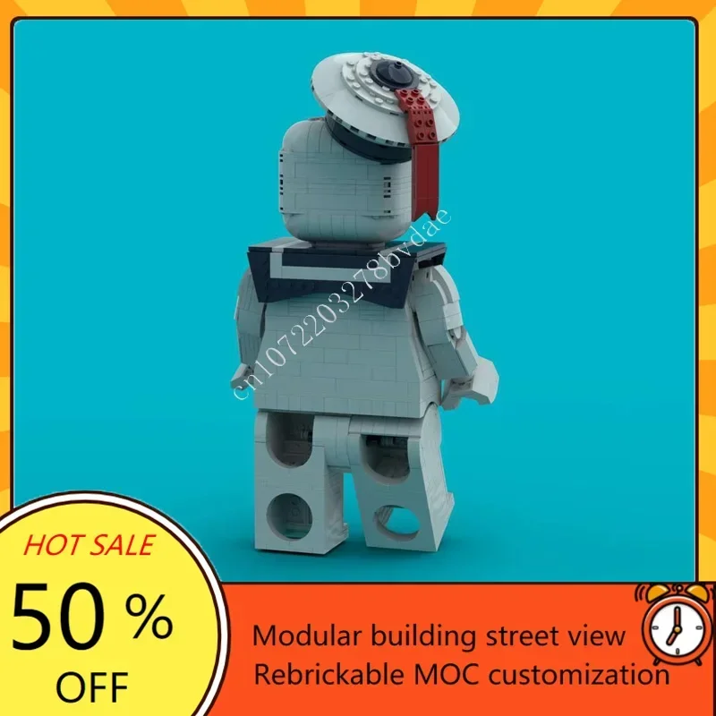830PCS MOC Space Battle Series Stay Puft (articulated maxifig) Model Custom Puzzles Technology Educational DIY Creative Kid Gift