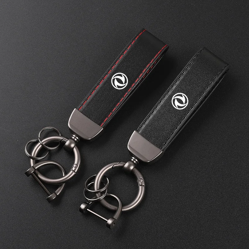 Deluxe Leather car Keychain Keyring Keychain Lanyard Gift Keychain for Dongfeng DFM Aeolus ax3 k01 Ax5 580 h30 c31