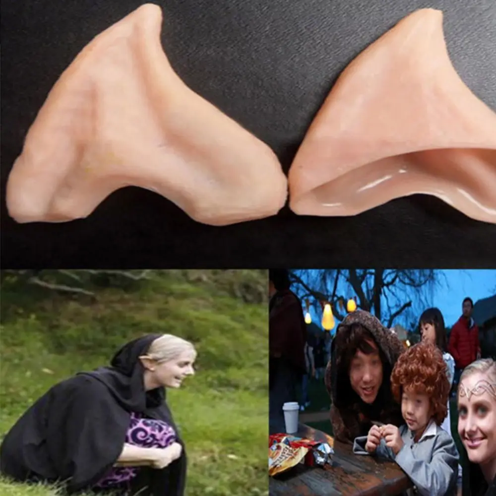 Soft Pointed Prosthetic Ear Elf Ear Dress Up Prop Cosplay Accessories For Halloween Party