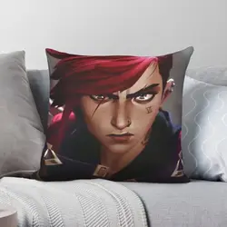 VI ARCANE League of Legends Pillowcase Polyester Linen Velvet Creative Zip Decor Pillow Case Sofa Cushion Case