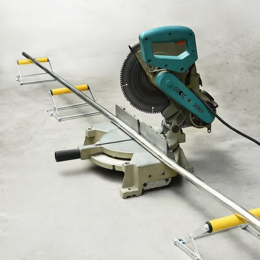 Durable Alloy Feed Support Stand Height Adjustable Cutting Machine Stand Multifunctional Woodworking Material Holder Tool