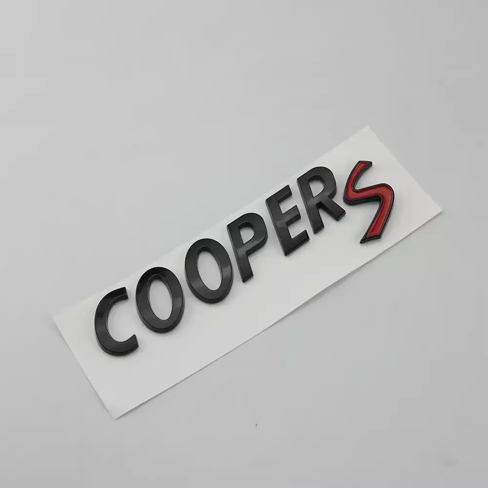 1X 3D ABS Black Chrome Car Letters Rear Trunk Cooper S Emblem Badge Sticker For Cooper S R56 R53 R60 F56 Accessories