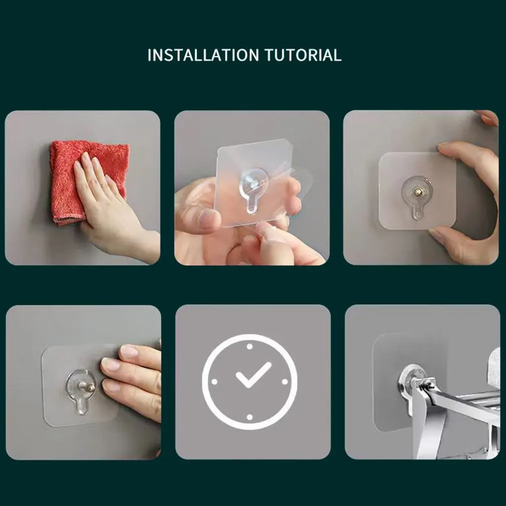 Adhesive Nails Wall Hooks Strong Poster Screw Stickers Wall Hook Closet Cabinet Shelf Pegs Wall Hook Hangers Kitchen Bathroom