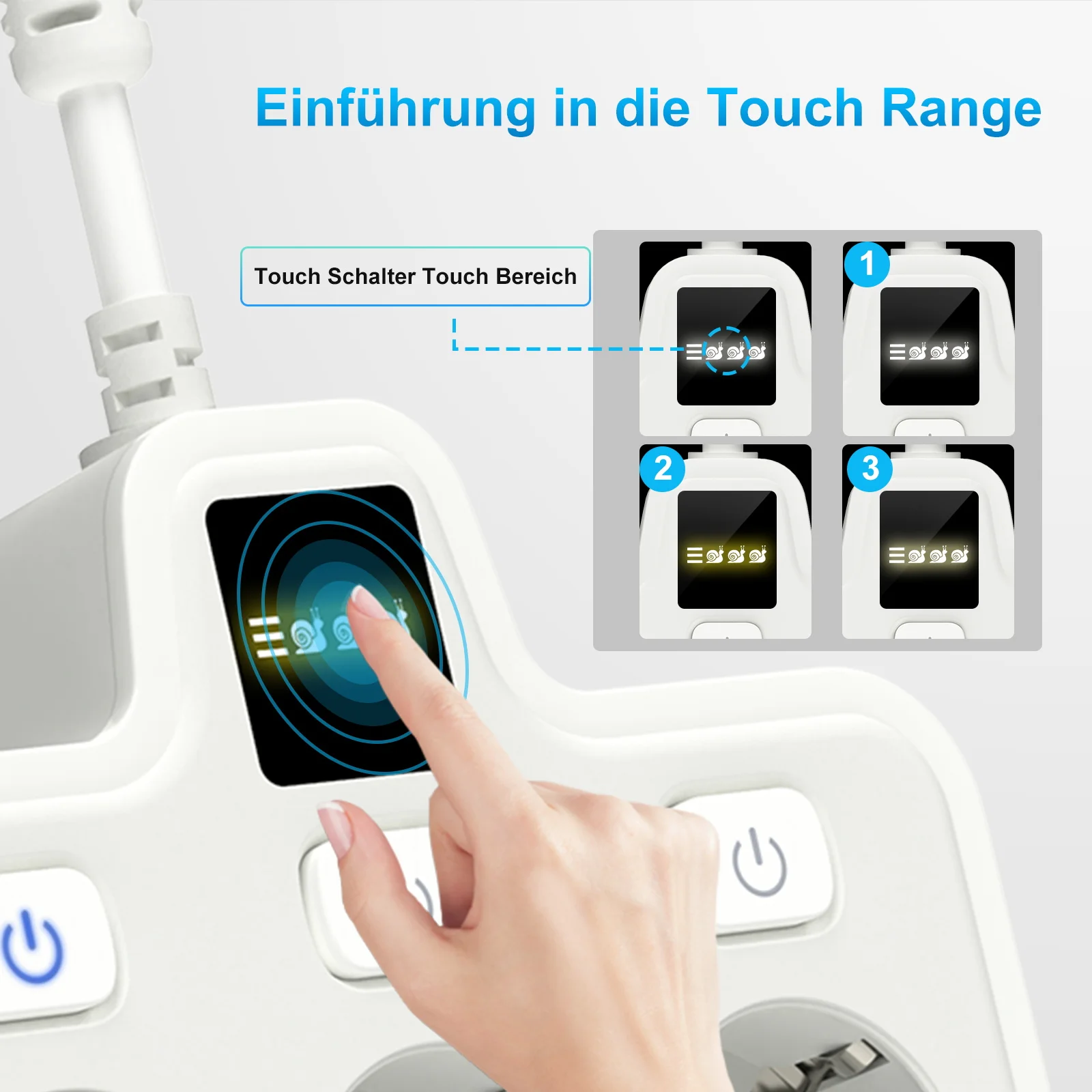 Imagem -06 - Tomada de Energia ue com Adaptadores de Carregamento Rápido Usb tipo c Luz Noturna Inteligente Power Plate para Casa Escritório Viagem 3250w