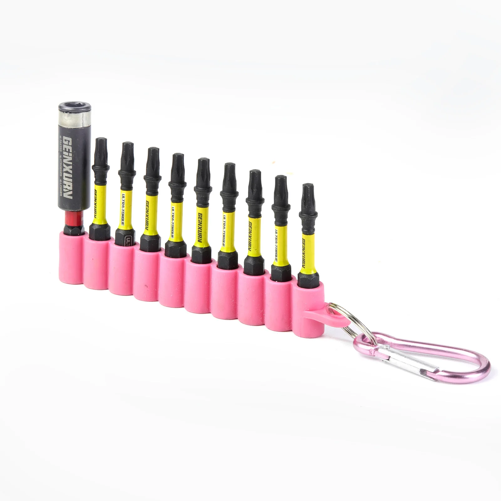 Geinxurn Impact Torx Screwdriver Bits Set, 2” T20 Magnetic S2 Steel Driver Bits and Bit Holder with Soft Hanging Strips