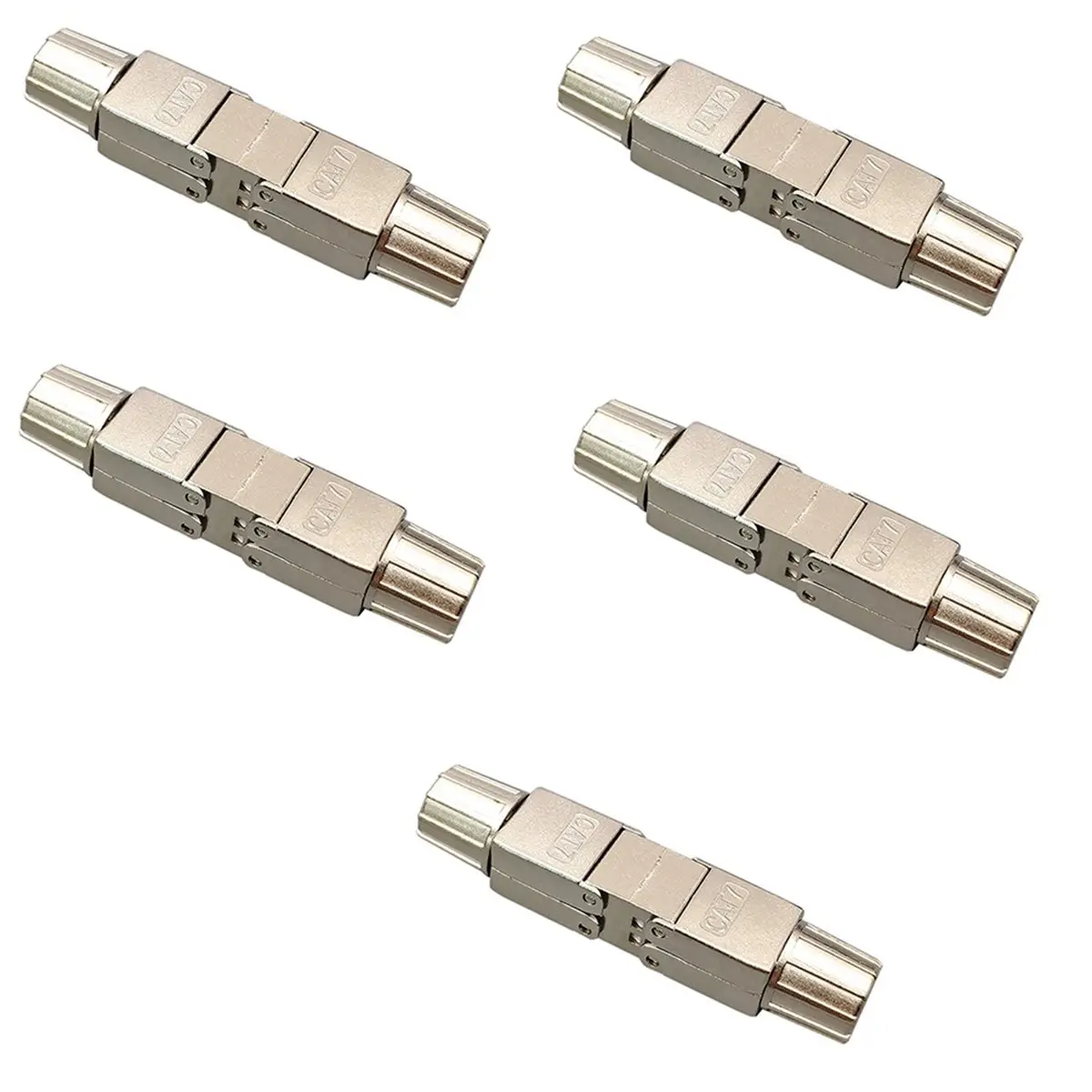 A64K Tool-Free Cat7 RJ45 Connector Toolless Shielded Reusable Termination Plugs Shielded Ethernet for Ethernet Cable 5pcs