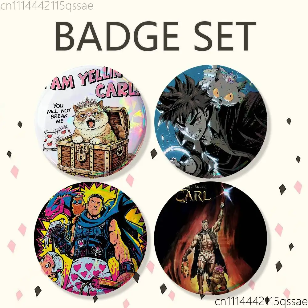 FOR Dungeon Crawler Carl DCC 25/32/44/58/75mm Badges Tinplate Soft Button Pin Brooch Metal Badge Custom Accessorie Hat Bag Lapel