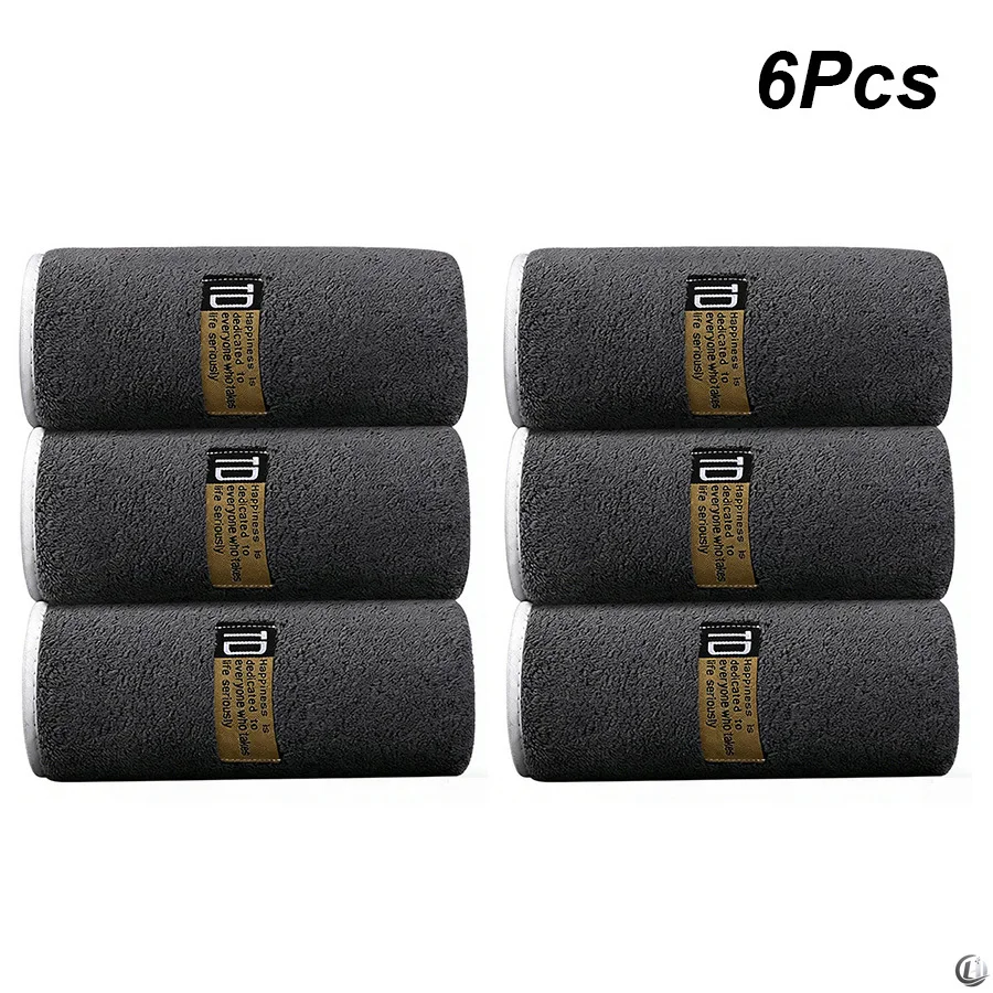 6-teiliges Mikrofaser-Handtuch-Set, 40x80cm/15,7"x31,5" Handtuch, weich, saugfähig, verdickt, schnelltrocknend, für Badezimmer, Hotel, Salon, Spa – Detail 9