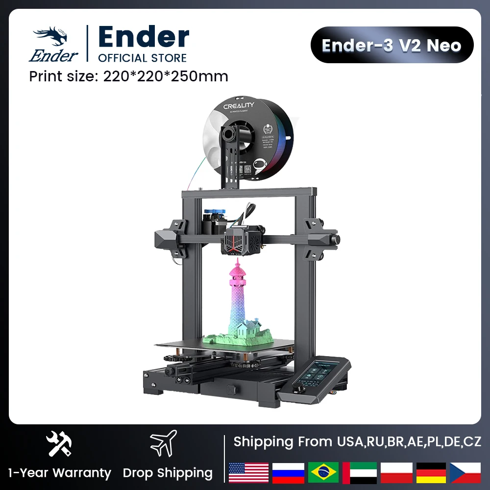 Creality 3D Printer Ender-3 S1/Pro/Plus/Ender-3 V2/Ender-3 Max Neo With Resume Printing Ender-3 Series FDM Impresora 3d