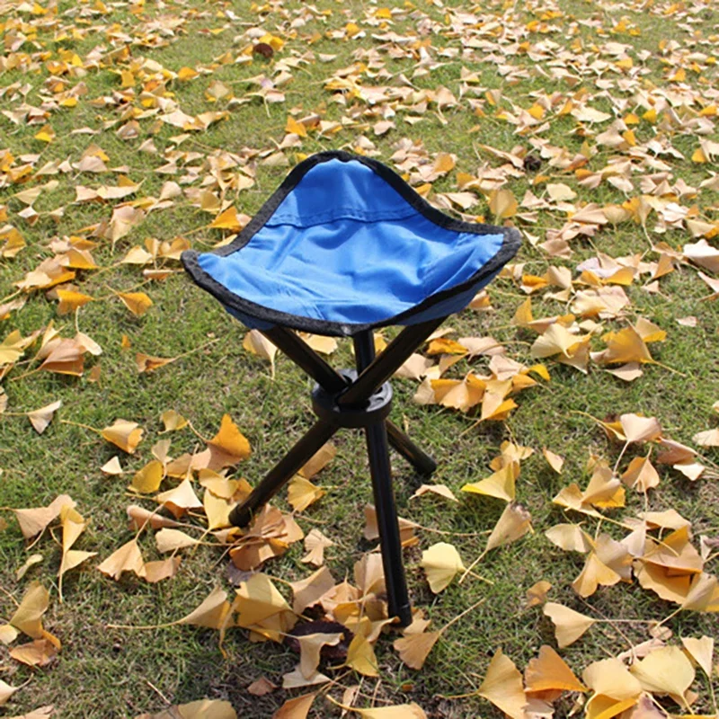Outdoor Freizeit Tragbarer Klappstuhl Dreibeiniger Hocker Camping Reisen Picknick Outdoor-Aktivitäten Angelzubehör