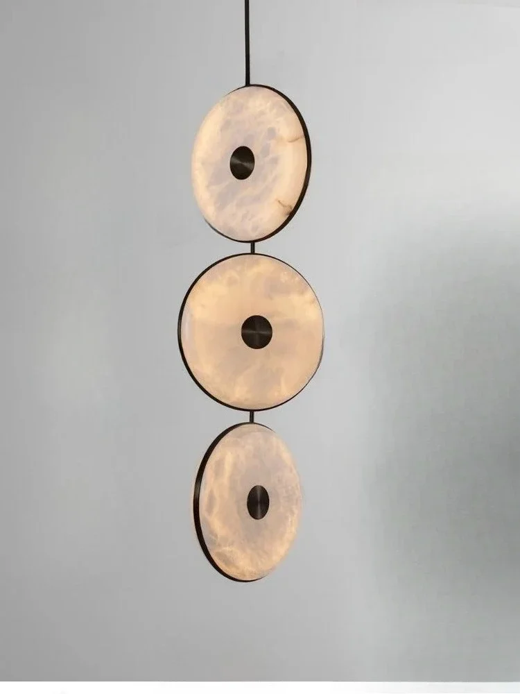 Italian all-copper marble chandelier, designer personalized living room background wall bedside