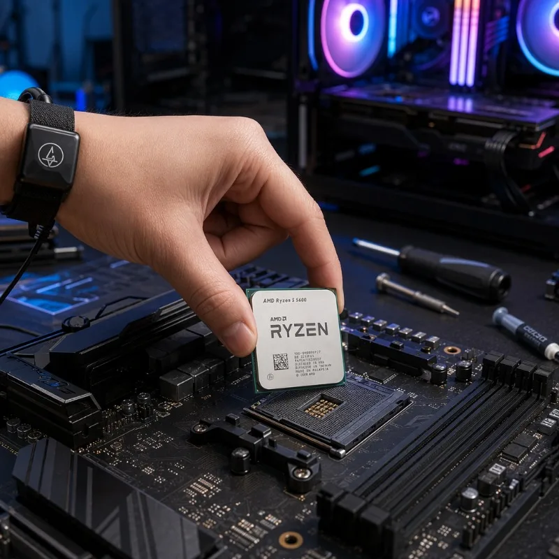 Socket AM4 Desktop CPU Ryzen 5 5600 32MB L3 Cache 6 Core 12 Thread 4.4GHz Max Boost Computer Processor Without Cooler view 6
