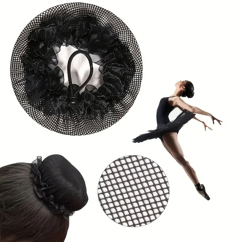 شبكات شعر لرقص الباليه، شبكات شعر من النايلون غير المرئية، إكسسوارات شعر عالية المرونة للنساء، إكسسوارات تصفيف الشعر