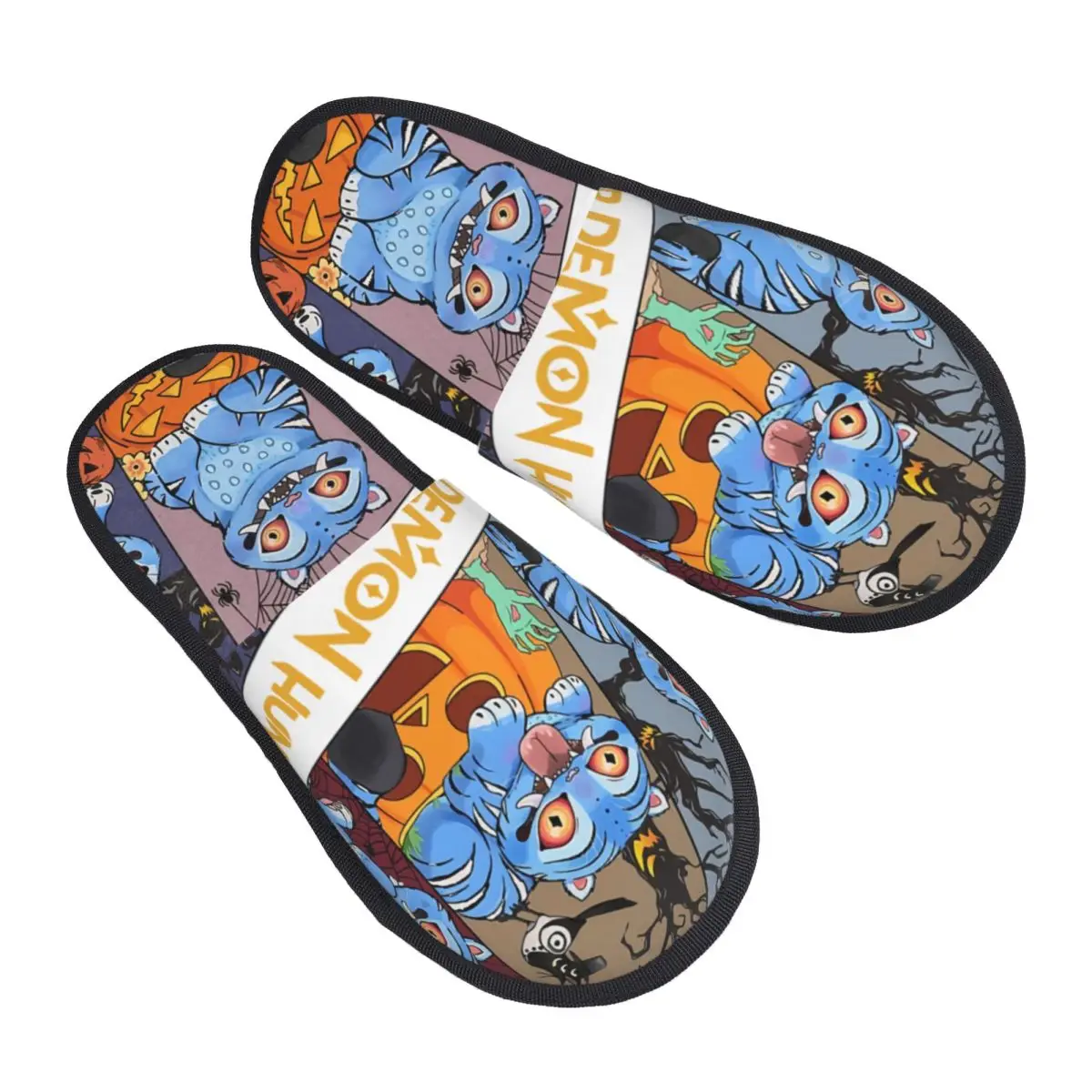 

Изготовленные на заказ Kpop Demon Hunters Huntrix Derpy Tiger, мягкие домашние тапочки из пены с эффектом памяти, женские уютные теплые нескользящие тапочки на подошве
