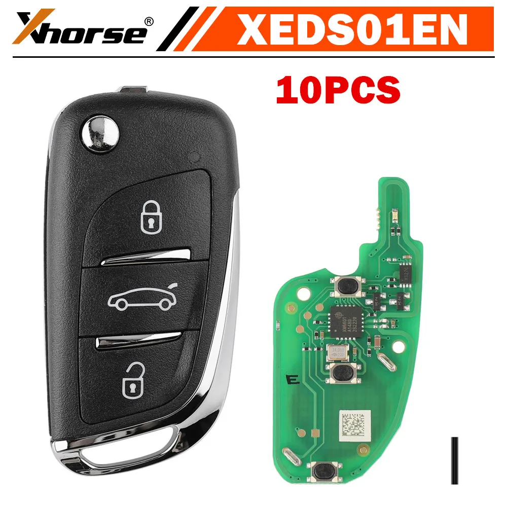 10PCS Xhorse XEDS01EN DS Style Super Remote 3 Buttons with Built-in Super Chip Transponder English Version