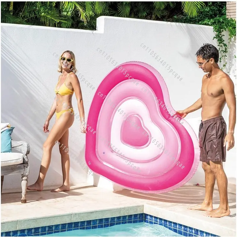 Love Inflatable Floating Bed Water Bed Beach Mat Floating Board Adult Children Water Floating view 3