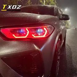 Superbright Blue Red Angel Eyes For 2020 20212022 BMW X5 G05 X6 G06 Laser Headlight Refit Day Yellow Daytime light